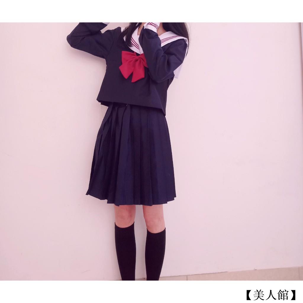 滿299免運 日系正統jk制服深藏藍赤紅三本學生制服關西襟水手服角色扮演cosplay 蝦皮購物