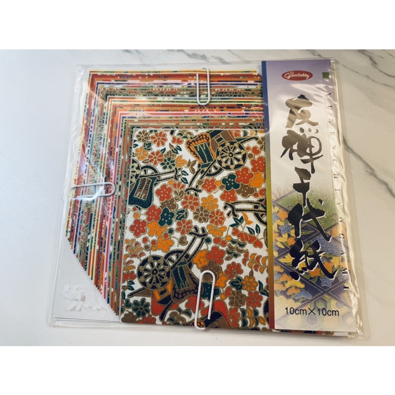 日本製YUZEN CHIYOGAMI高級友禪紙、千代紙、和紙、工藝紙、色紙、包裝紙 ~10x10cm
