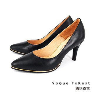 【Voguer Forest】MIT全真皮手跟鞋-270PH1050黑 / 原2980元