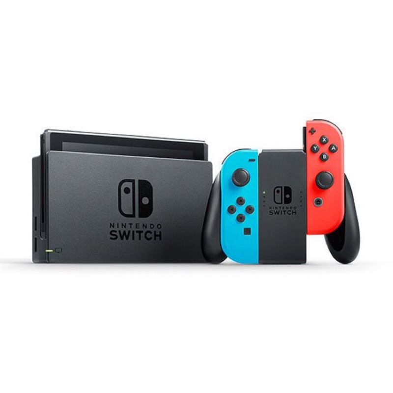 (限時優惠）Nintendo switch 主機 電光紅藍（台灣公司貨）+四選一遊戲片