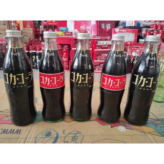YUMO家 日本 可口可樂 文字玻璃瓶 滿瓶一公升