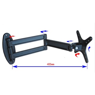 W100液晶螢幕壁掛架 10-24吋 雙節旋臂式電腦螢幕支架 LED電視架 LCD 螢幕架 伸縮旋轉左右360度