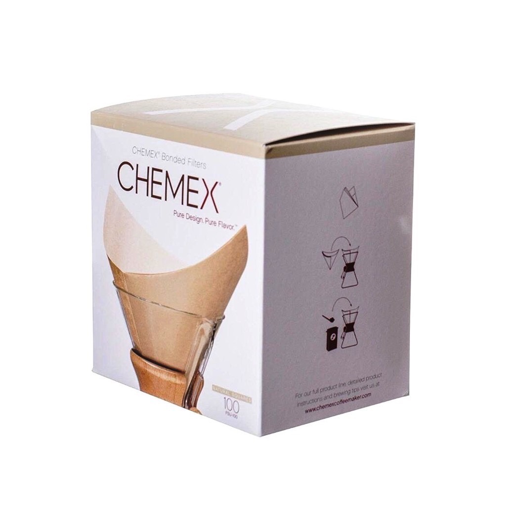 CHEMEX 6-10人份 專用 漂白濾紙 方形預摺 ☕ 咖啡加 COFFEE+