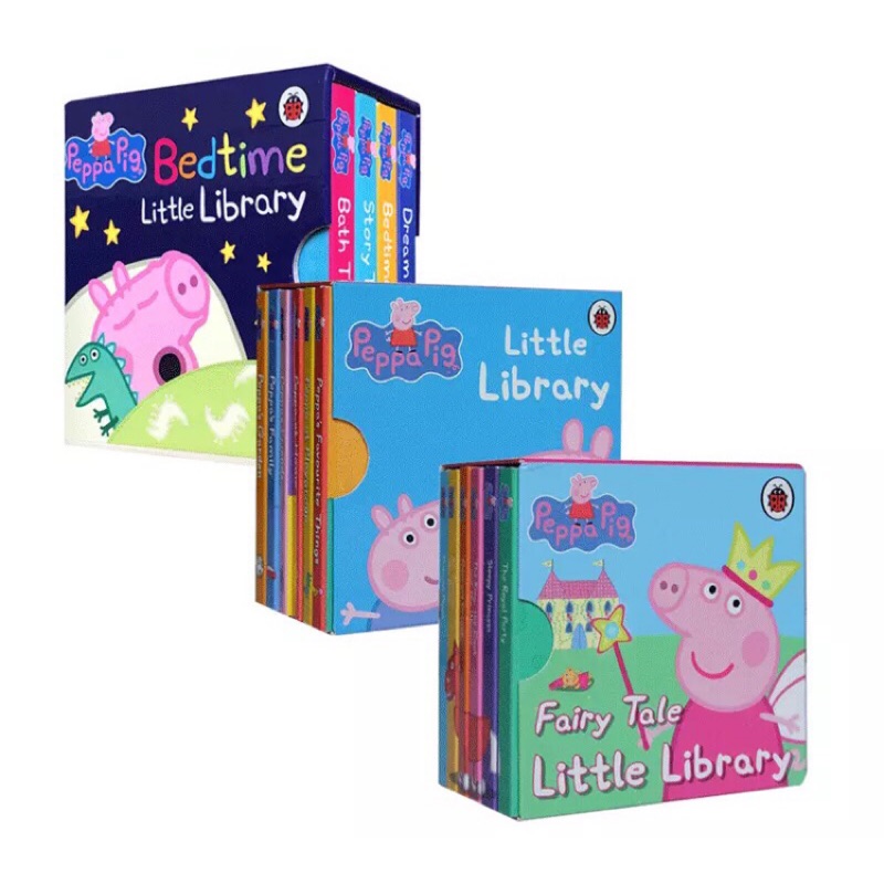 英文原版繪本 Peppa Pig bedtime little library 3套共16本 佩佩豬 幼兒啟蒙手掌書