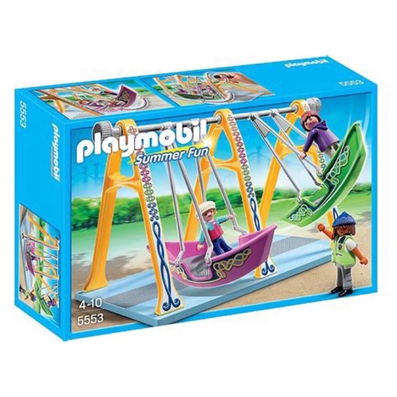 「玩具我最大」playmobil 摩比  二手 5553-海盜船-遊樂園系列 沖天搖擺船