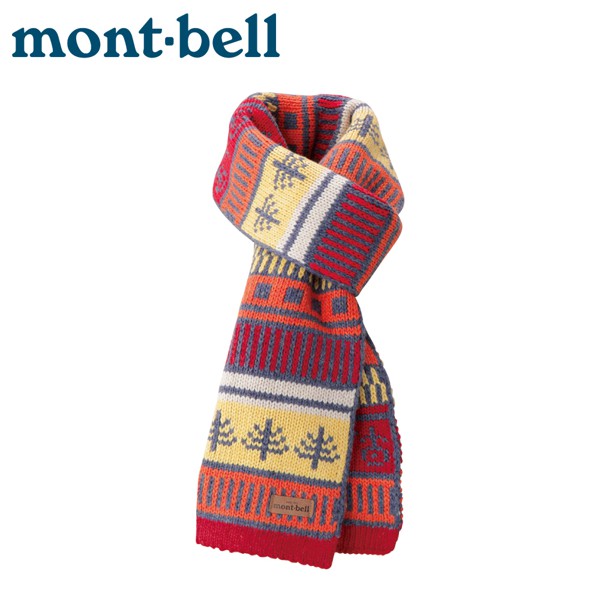 【Mont-Bell 日本 knit highland圍巾《紅》】1108896/針織羊毛圍巾/粗紗編織巾/登/悠遊山水