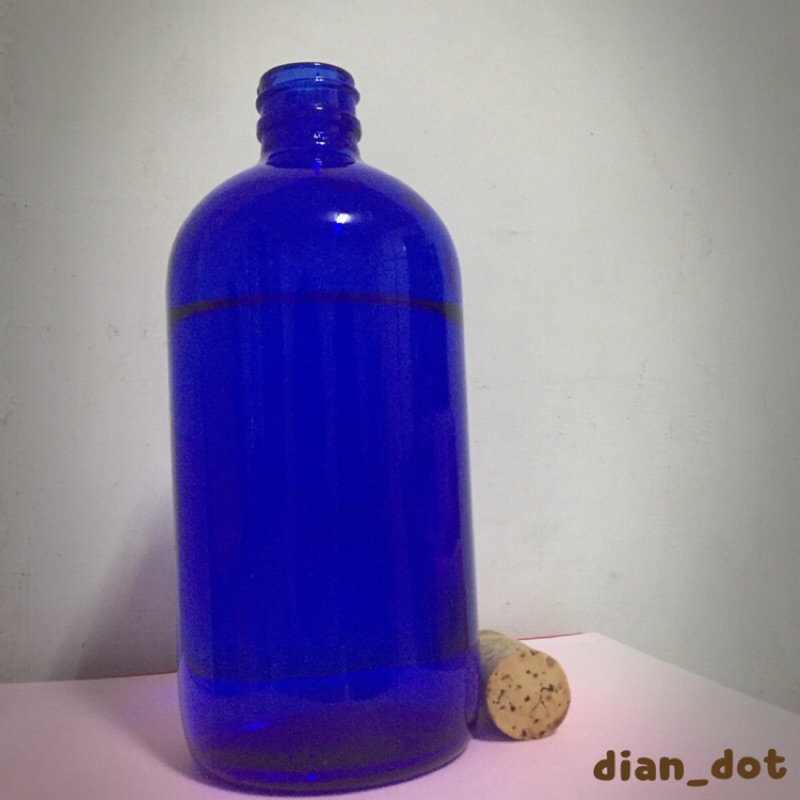 零極限 藍色玻璃瓶 500ml  軟木塞款 (✔）