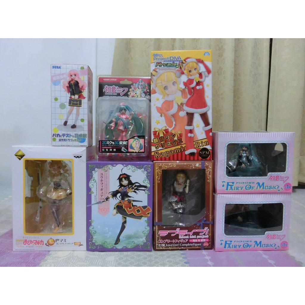 日版 初音 鏡音 VOCALOID 景品 模型 PVC 刀劍神域 巴麻美 姫路瑞希 絕劍 有紀
