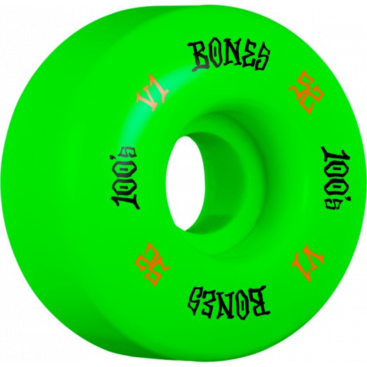 Bones V1 100's Green 52mm 100a 輪子/滑板《Jimi Skate Shop》