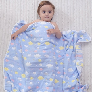 嬰兒浴巾純棉紗布六層夏涼被新生兒童毛巾被子寶寶蓋毯吸水空調被