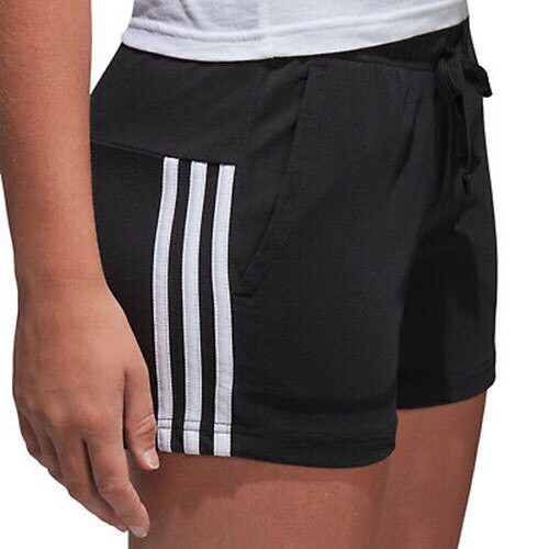 Adidas BR5963 三線短褲黑白運動女愛迪達三線三條線棉運動短褲小熱| 蝦皮購物