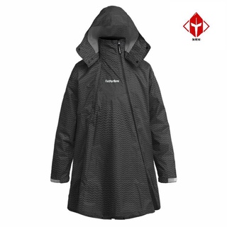 Brightday Double雙拉鍊斜開長板風雨衣-Mini-O 曜石黑 專利雙拉鍊 一件式 連身式 雨衣《比帽王》