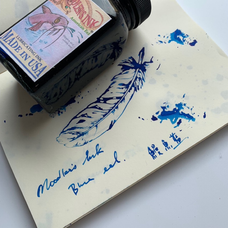 美國鯰魚 NOODLER'S INK BLUE EEL 鰻魚藍 /鰻魚黑 black eel鋼筆墨水 3OZ