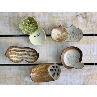 *現貨*日本製六魯Rokuro Blut's 手工美濃燒 野菜造型醬油碟 豆皿 醬料碟 日本小盤 日本食器 多款可選