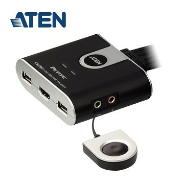 新莊民安《HDMI 二台電腦切換》ATEN 宏正 CS692 1:2HUA帶線 ATEN 2埠USB KVM 電腦切換器