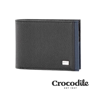 【Crocodile】鱷魚/真皮短夾 7卡/零錢袋/男短夾/0103-09604-藍(Rover 漫遊者系列)
