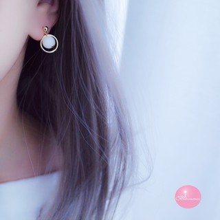 韓國圈圈毛氈球 耳環 夾式 針式 925銀針 台灣現貨【Bonjouracc】