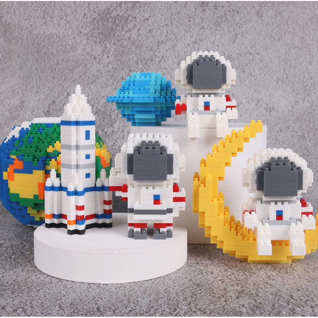 🛸現貨-太空人微型積木🛸 玩具 擺飾 鑽石積木 樂高 lego 送禮 生日 交換禮物 聖誕節 情人節 手作 DIY