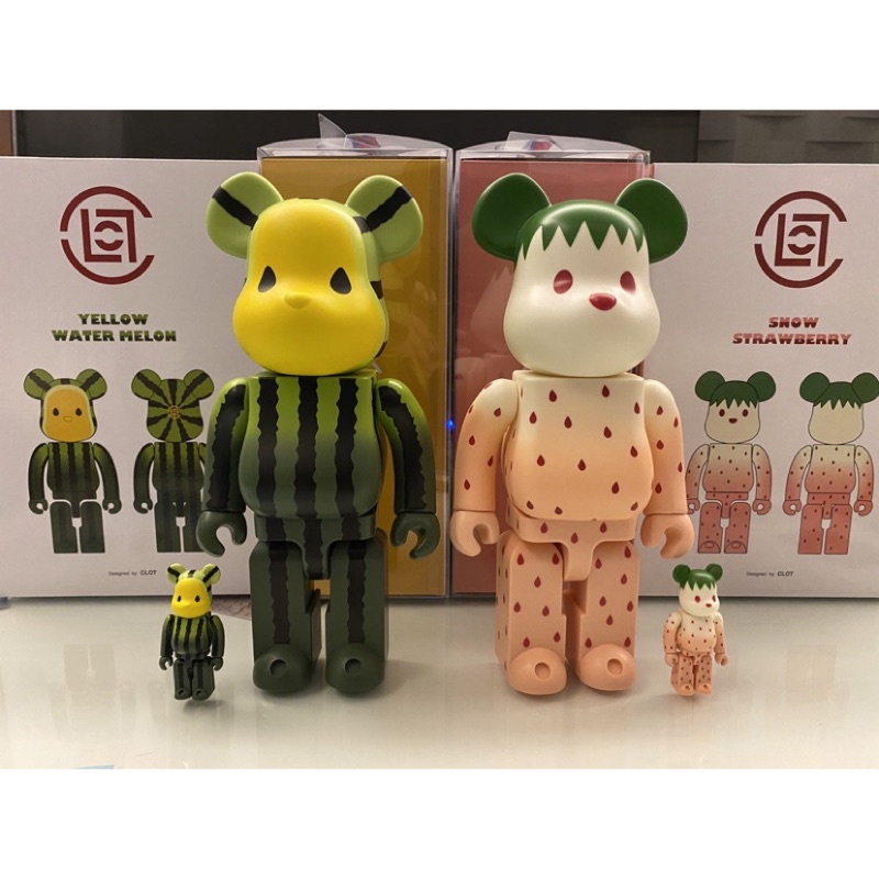 全新未拆be@rbrick clot聯名 400%+100% 西瓜 草莓牛奶一套