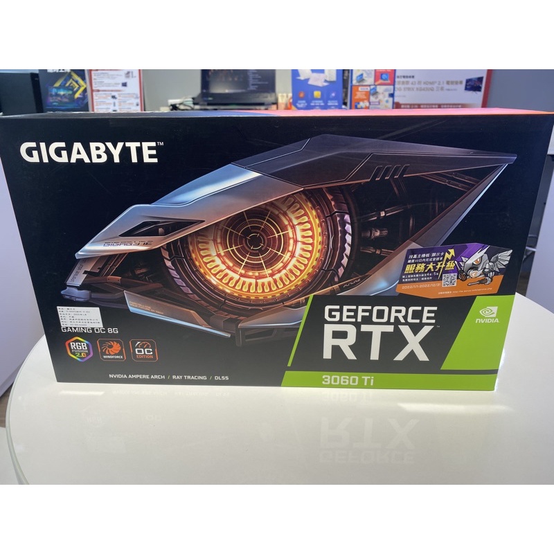 GIGABYTE 技嘉 NVIDIA GeForce RTX 3060 Ti GAMING OC 8G 全新 盒裝