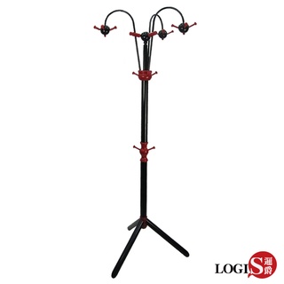 LOGIS｜吊衣架 衣架 實木掛衣架 衣帽架 架子 穩固底盤 吊掛 收納架 角落架 不傷衣物【266】