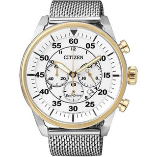 【CITIZEN 星辰】Eco-Drive 霸氣風範光動能計時腕錶-銀(CA4214-58A)