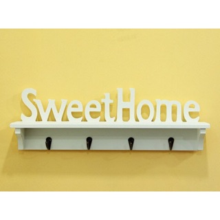 [HOME] 甜蜜的家四勾白色壁架 層架 SWEET HOME 掛勾