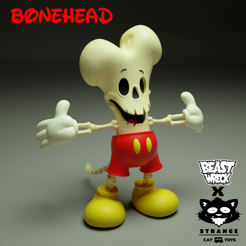 【撒旦玩具 SatanToys】預購 Beast Wreck 骨頭米奇 骨頭人 Bonehead 惡搞潮玩擺件 米奇老鼠