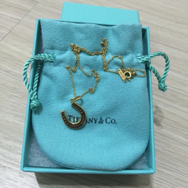 Tiffany 18K 馬蹄墜飾項鍊