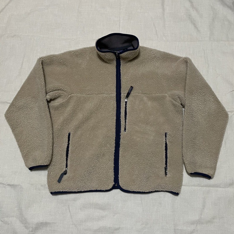 ｜極美品｜美國製 米黃 XL patagonia Retro-X Cardigan jacket  羊羔毛 絨毛 外套
