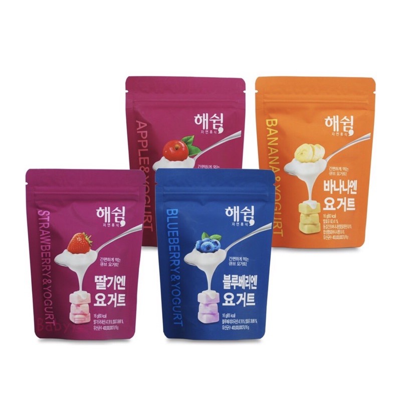 韓國 韓爸田園日記 優格寶寶餅乾 四種口味原味(香蕉)/藍莓/草莓/蘋果（6個月以上）