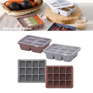 韓國 MOYUUM 白金矽膠 副食品分裝盒 4格/6格/12格 嬰幼兒食品分裝盒