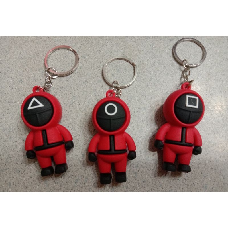 魷魚遊戲 3D人偶鑰匙圈 魷魚遊戲吊飾鑰匙圈，全新現貨