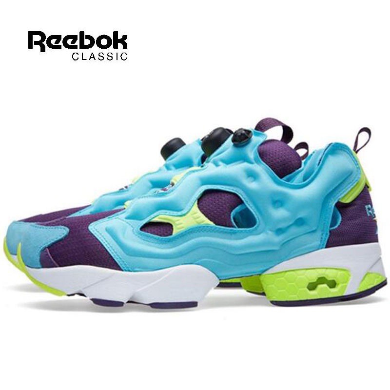 二手//Reebok Pump 毛怪配色 螢光 充氣慢跑鞋