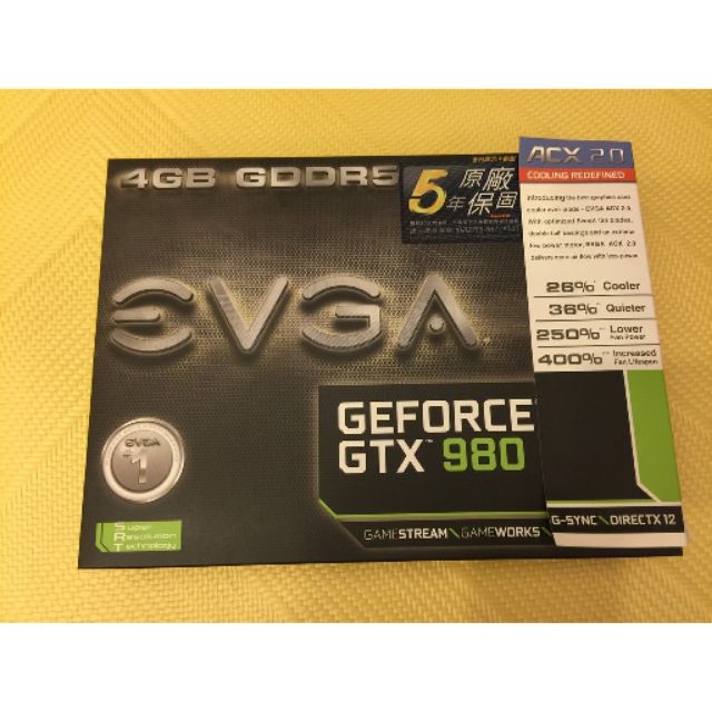 （破盤保固中） EVGA GTX 980 GAMING ACX 2.0 (參考 gtx 1060 1050 970 )