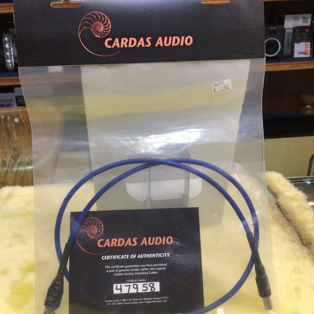 特價 視聽影訊 Cardas audio cardas 高級音響線材 Clear USB 1m USB A公轉B公