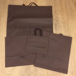 LV Louis Vuitton 路易威登絕版深咖啡色紙袋 LV專櫃帶回