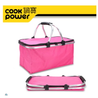 【CookPower 鍋寶】折疊式保溫野餐提籃 /簡式提籃/提籃/野外提籃/方便提籃