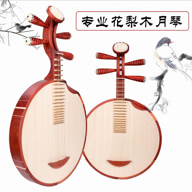 熱賣爆款月琴樂器民樂月琴專業京劇西皮二黃月琴特製紅木月琴廠傢直銷 QJZO