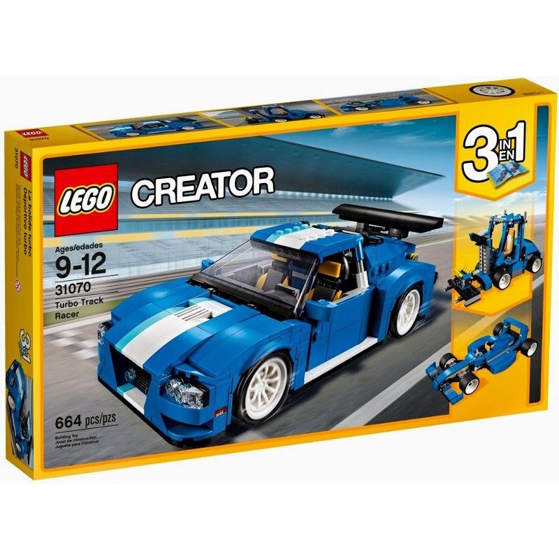 [台中可自取] 樂高 LEGO 31070 渦輪軌道 藍色 賽車 跑車 CREATOR 三合一 堆高機 F1 賽車