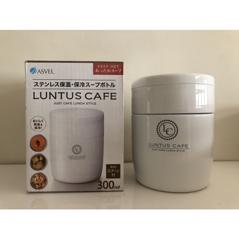 全新日本LUNTUS附湯匙保溫瓶湯杯300ml保溫杯悶燒罐