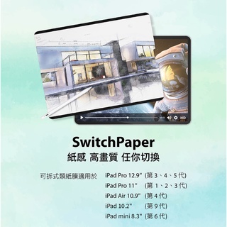 美國魚骨 SwitchEasy SwitchPaper 磁吸式類紙膜 iPad 全系列型號 台灣公司貨
