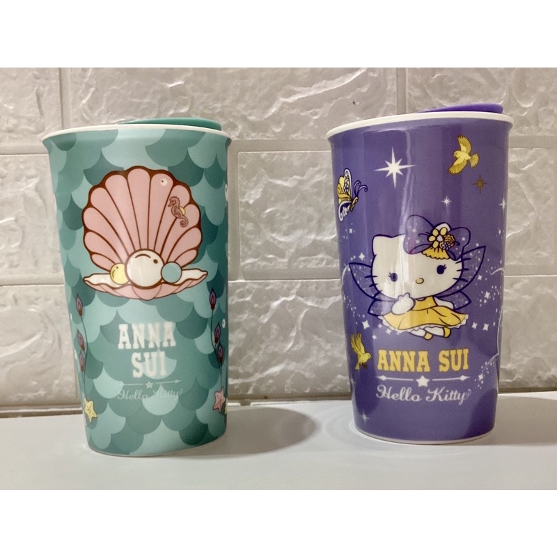 全新 現貨 7-11 Hello Kitty ANNA SUI 跨界 聯名 雙層陶瓷馬克杯 水杯 350ml