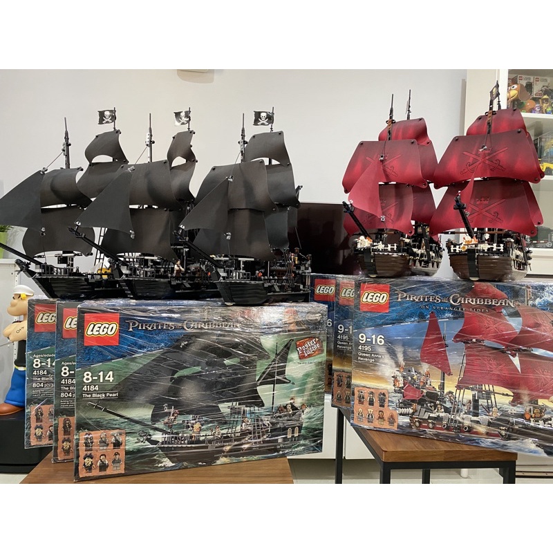 全新絕版品樂高lego 4184 黑珍珠號神鬼奇航鬼盜船二手已組大家來當航海王 蝦皮購物