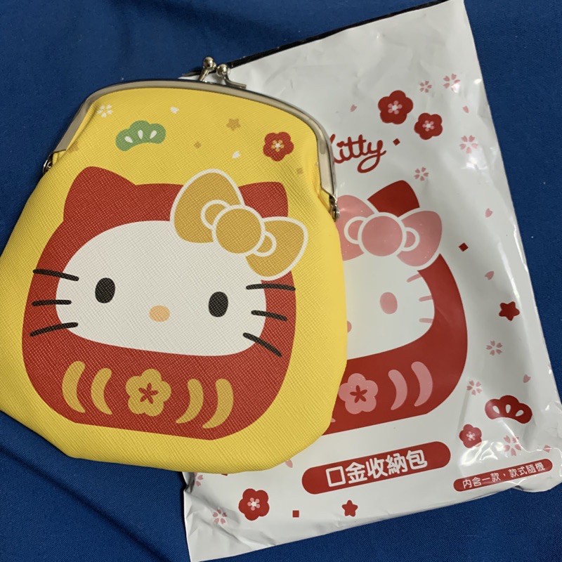 4.台灣7-11超商限定 Hello Kitty 口金收納包（花開）（達摩）