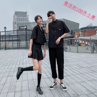 【COUPLE】不一樣的情侶裝💕💕兩件套2022夏天季韓版新款ins潮流小眾設計感