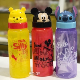 臺灣迪士尼正版 米奇 史迪奇 STITCH 維尼 小熊維尼 小豬 跳跳虎 造型翻蓋水壺 吸管水壺 兒童水壺 吸管杯