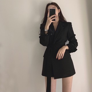 黑色西裝洋裝外套 性感俐落S 可西裝外套可洋裝