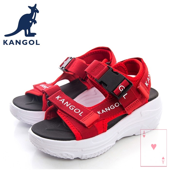 【紅心包包館】KANGOL 英國袋鼠 涼鞋 6022230240 紅色 女涼鞋