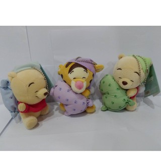 *晞晞景品珍藏* 珍藏 Disney baby Plush 小熊維尼 跳跳虎戴睡帽和抱睡枕 吊飾 正版 景品 現貨